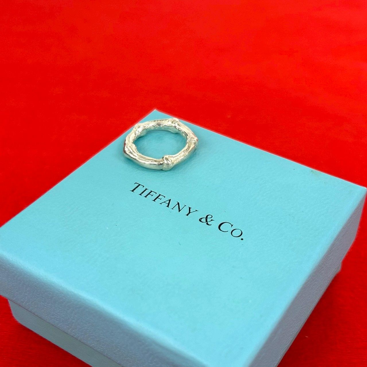 Tiffany & Co Bamboo 925 Sterling Silver Ring 0409