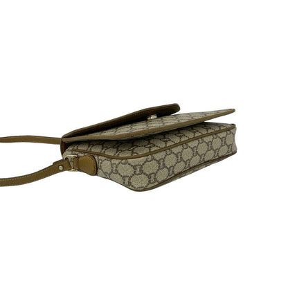 Gucci Vintage Plus Logo Leather Shoulder Bag Pochette Brown — view 7
