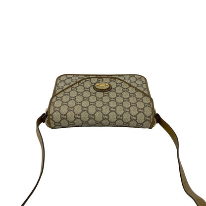 Gucci Vintage Plus Logo Leather Shoulder Bag Pochette Brown — view 4