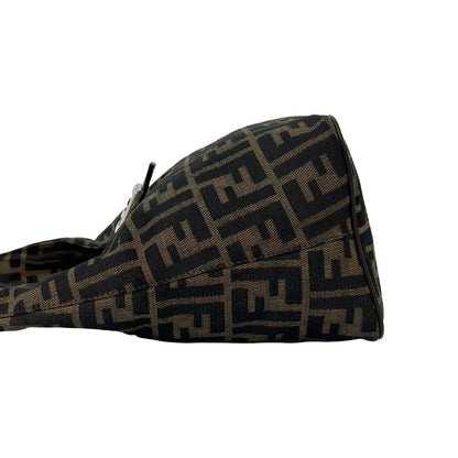 Fendi Zucca FF Pattern Canvas Leather Shoulder Bag Mini Tote Brown — view 5