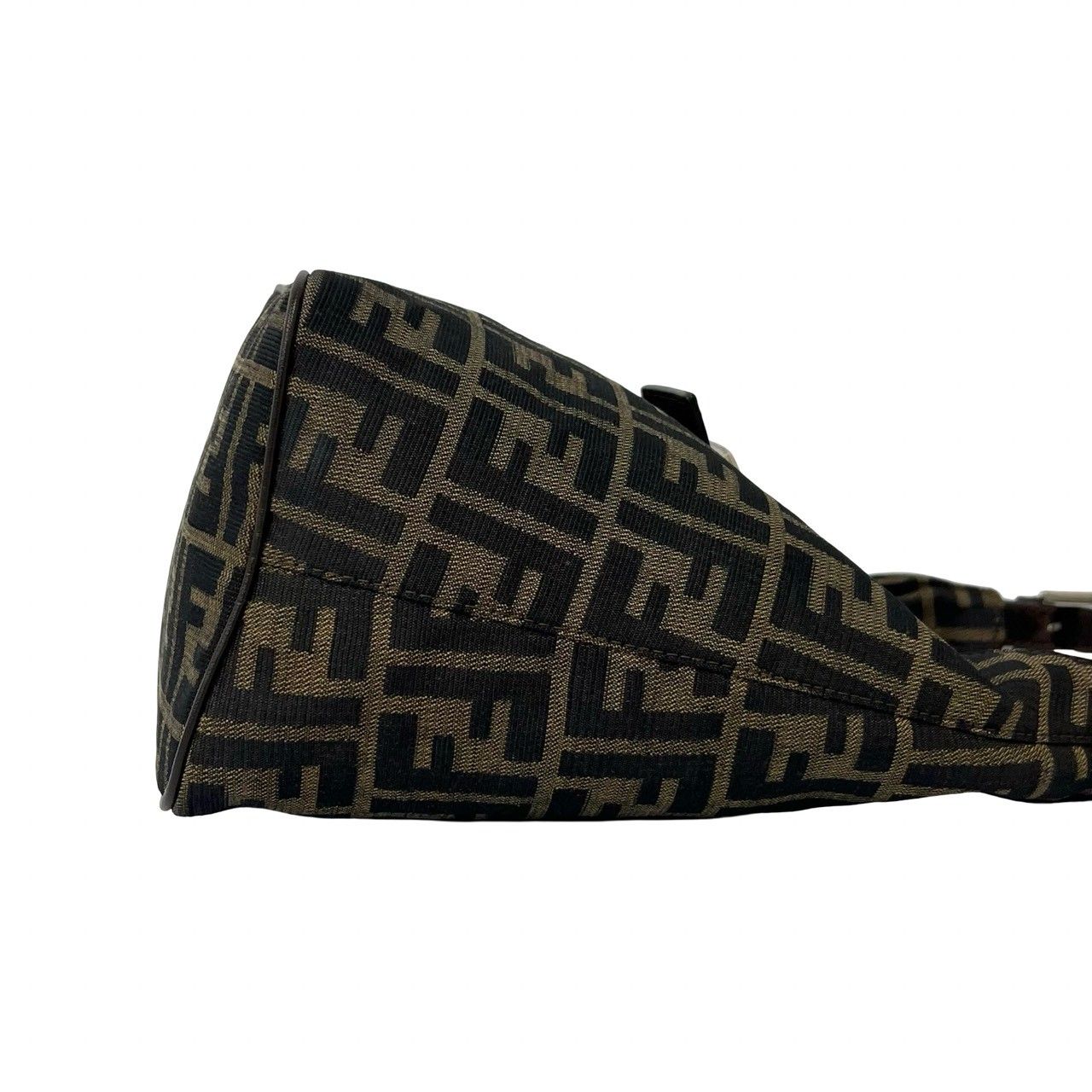 Fendi Zucca FF Pattern Canvas Leather Shoulder Bag Mini Tote Brown — view 6