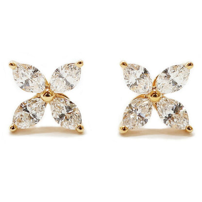 Tiffany & Co Ten Victoria Earrings Diamond Pink Gold 18k Small