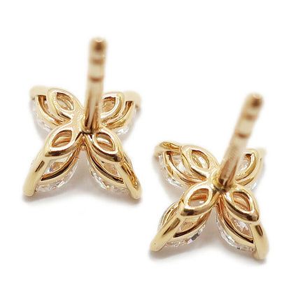 Tiffany & Co Ten Victoria Earrings Diamond Pink Gold 18k Small — view 3