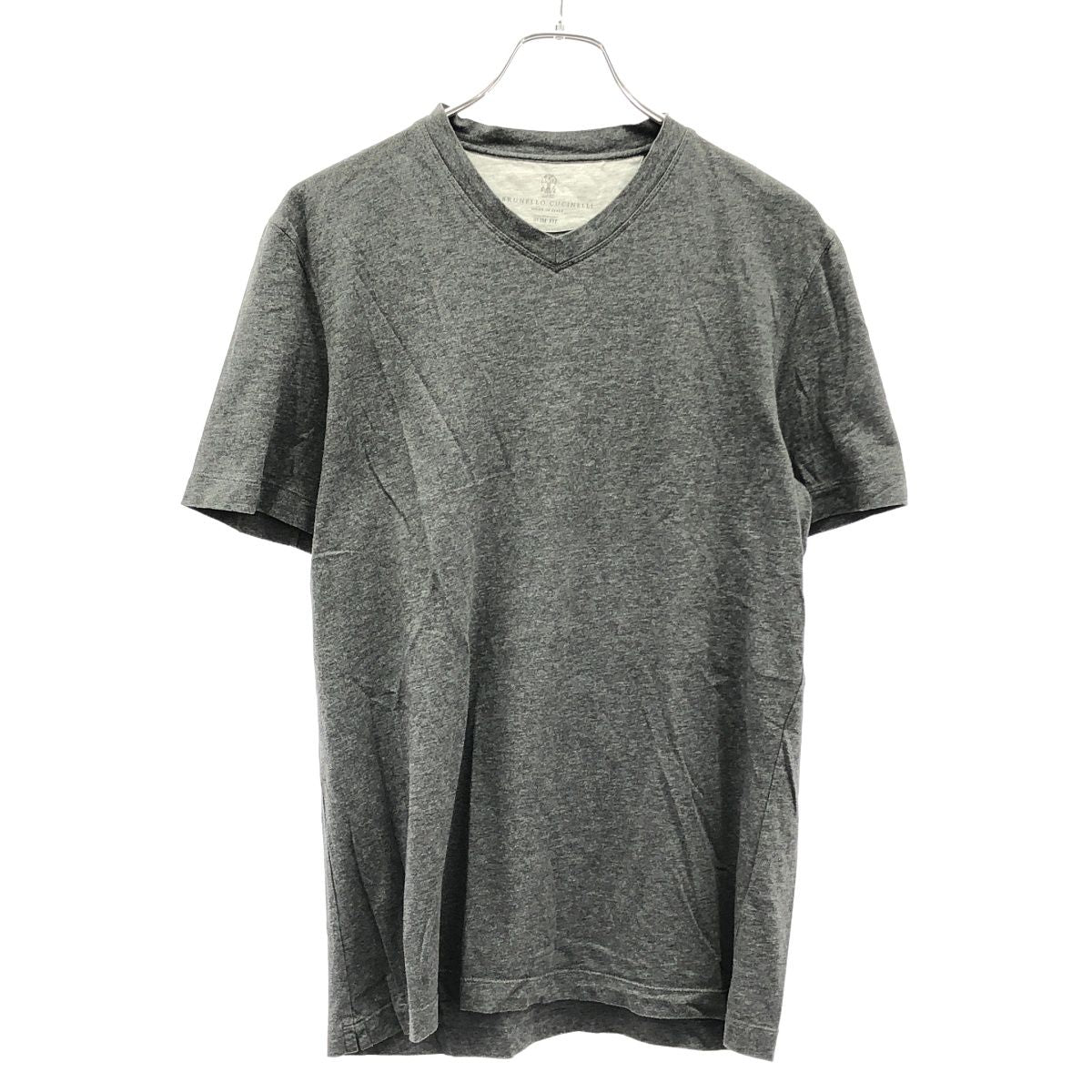 Brunello Cucinelli Slim Fit V-neck T-Shirt Gray