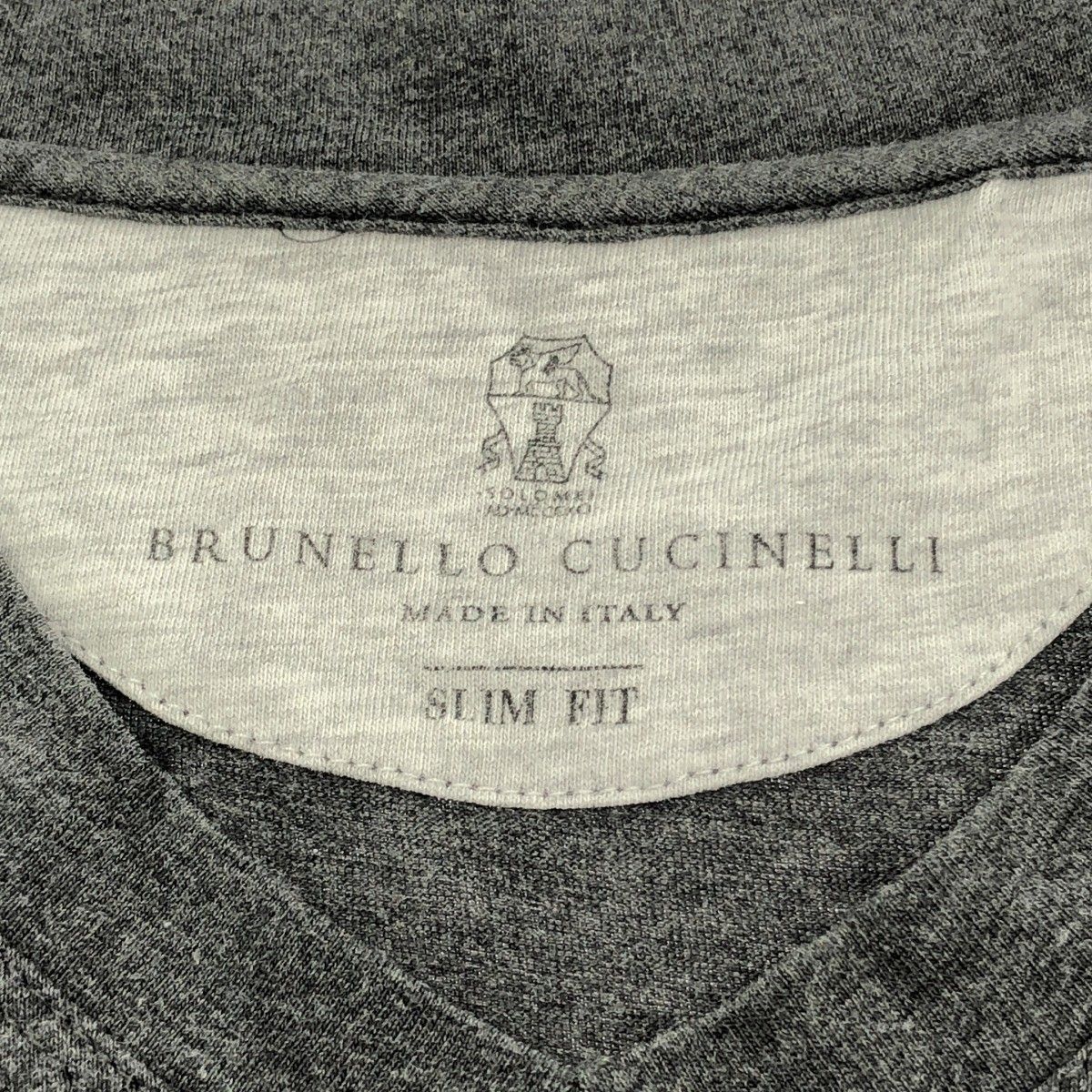 Brunello Cucinelli Slim Fit V-neck T-Shirt Gray