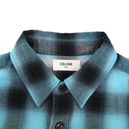 Celine Gradient Loose Check Shirt Mix 37