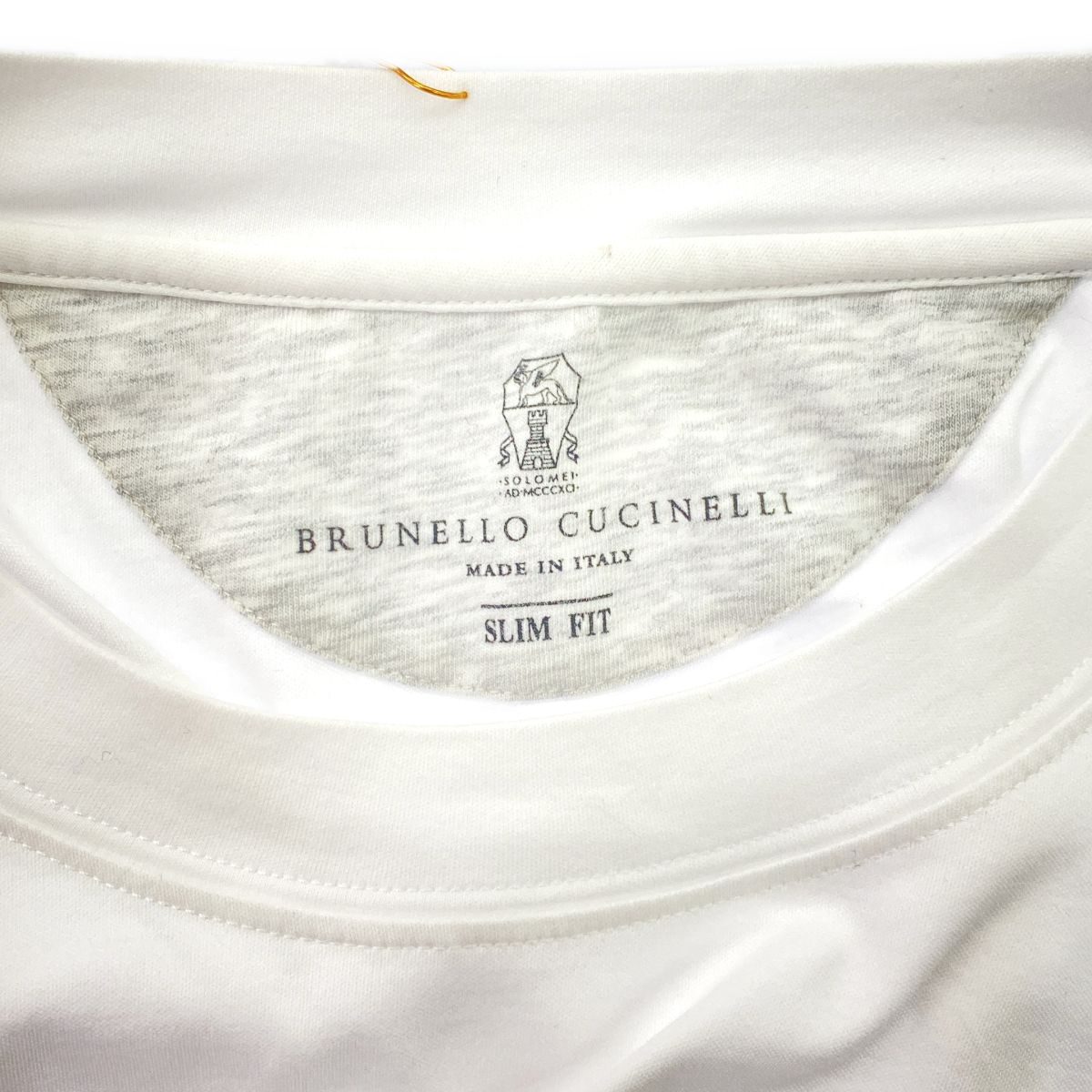 Brunello Cucinelli Slim Fit Cotton Crew Neck T-Shirt White