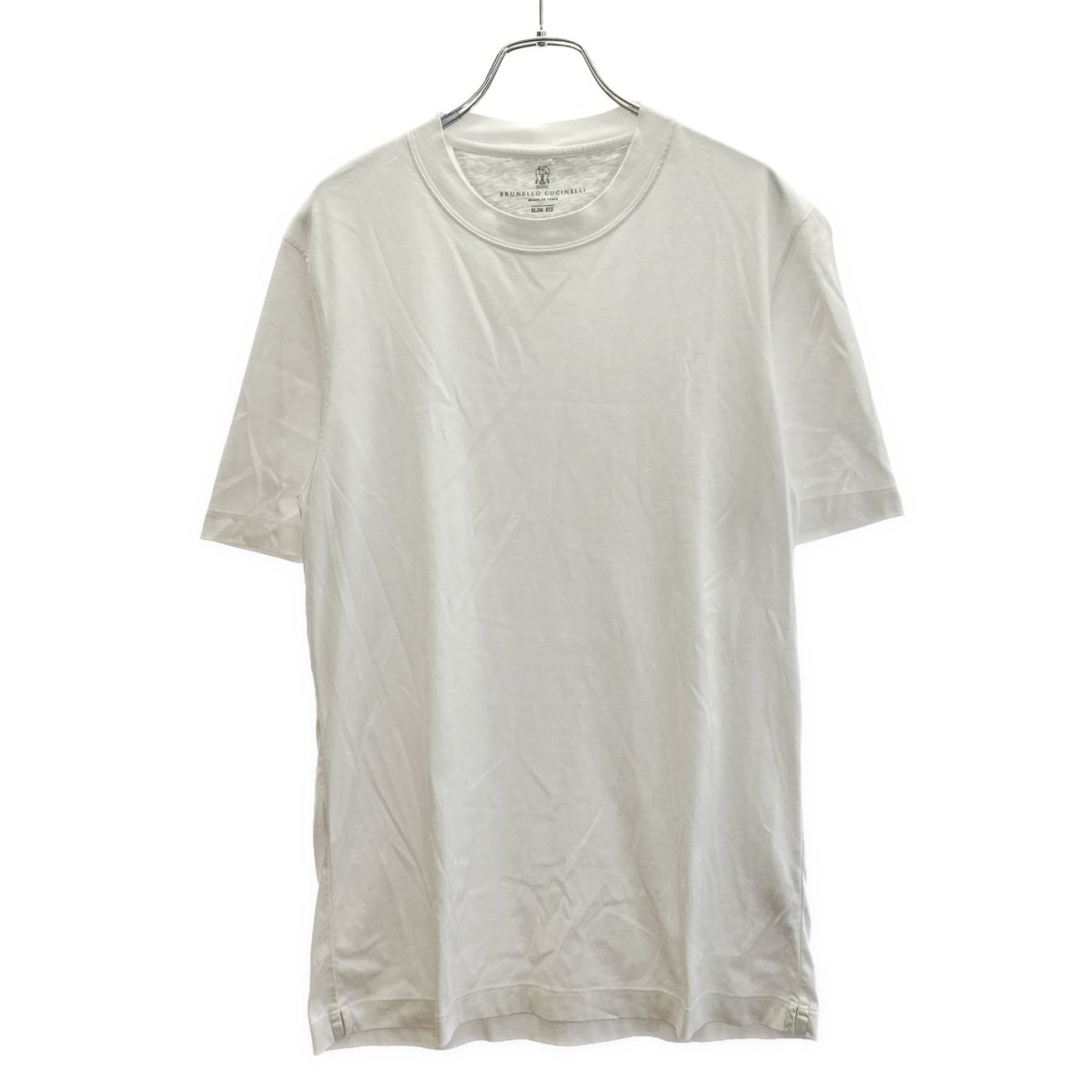 Brunello Cucinelli Slim Fit Cotton Crew Neck T-Shirt White