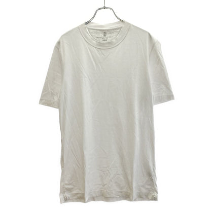 Brunello Cucinelli Slim Fit Cotton Crew Neck T-Shirt White