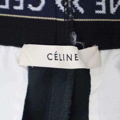 Celine by Phoebe Philo Waist Logo Wide Easy Trousers Pants 2 Charcoal 34
