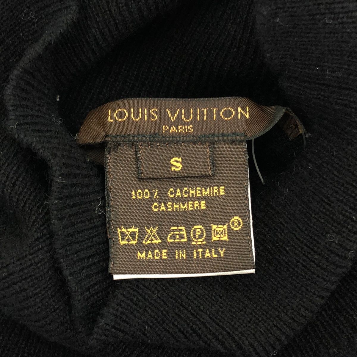 Louis Vuitton High Neck Cashmere Knit Sweater Black