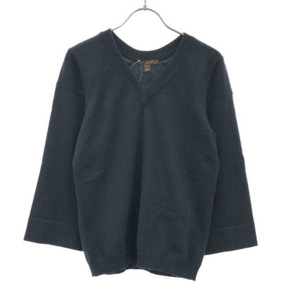 Louis Vuitton V-neck Cashmere Knit Sweater MM w Navy