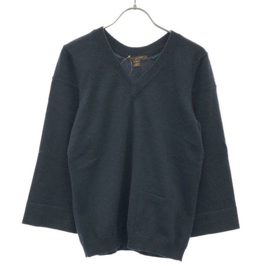 Louis Vuitton V-neck Cashmere Knit Sweater MM w Navy