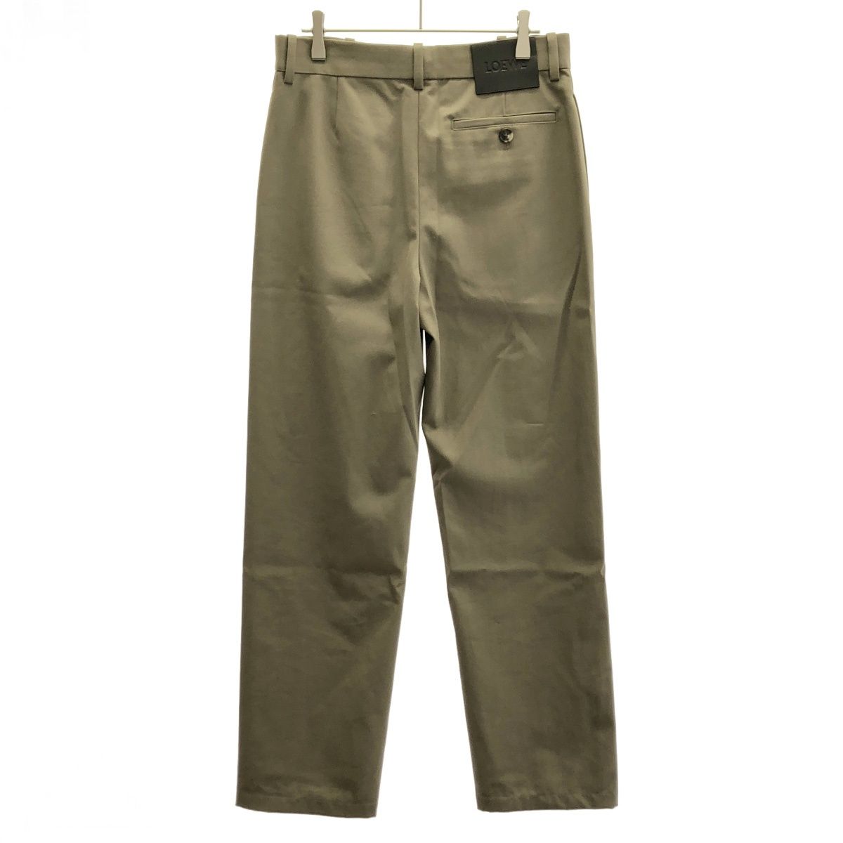 Loewe Regular Fit Tailored Trousers Pants Khaki Beige 36