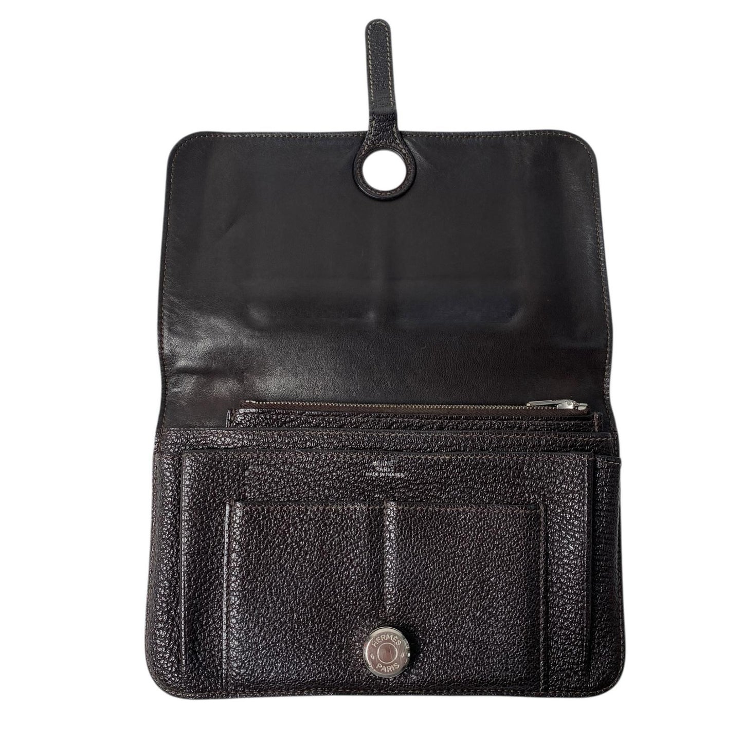 Hermes Dogon Duo GM Bifold Wallet with Coin Case Leather — view 6