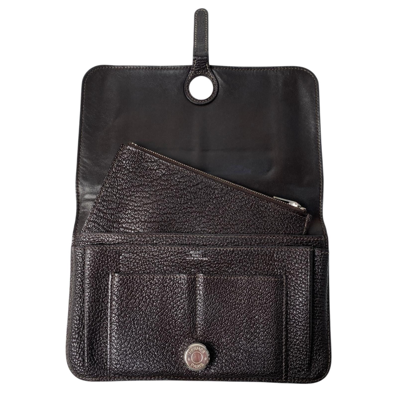 Hermes Dogon Duo GM Bifold Wallet with Coin Case Leather — view 7