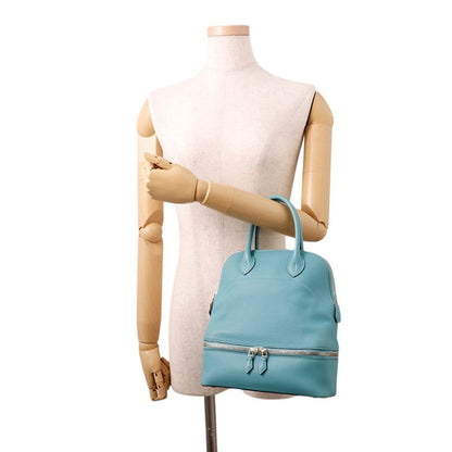 Hermes Handbag Tall Cles Blue Sun Seal Silver Swift — view 4