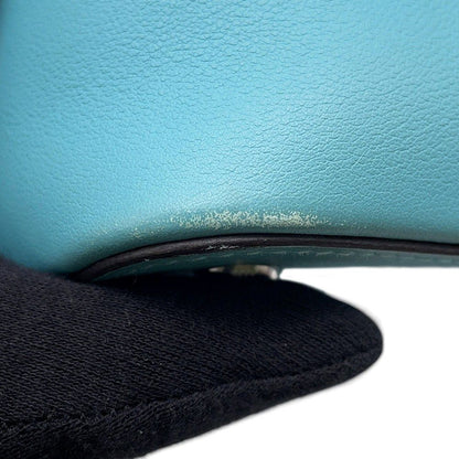 Hermes Handbag Tall Cles Blue Sun Seal Silver Swift — view 7