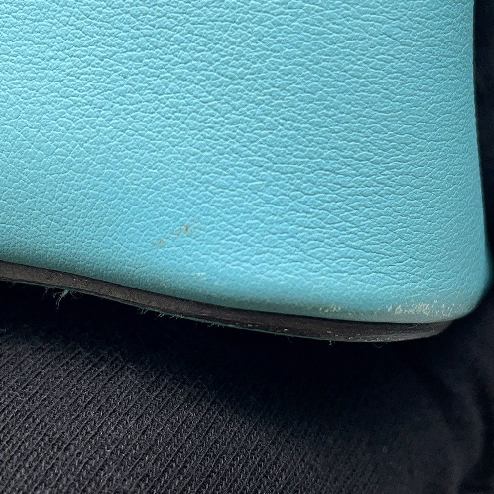 Hermes Handbag Tall Cles Blue Sun Seal Silver Swift — view 8