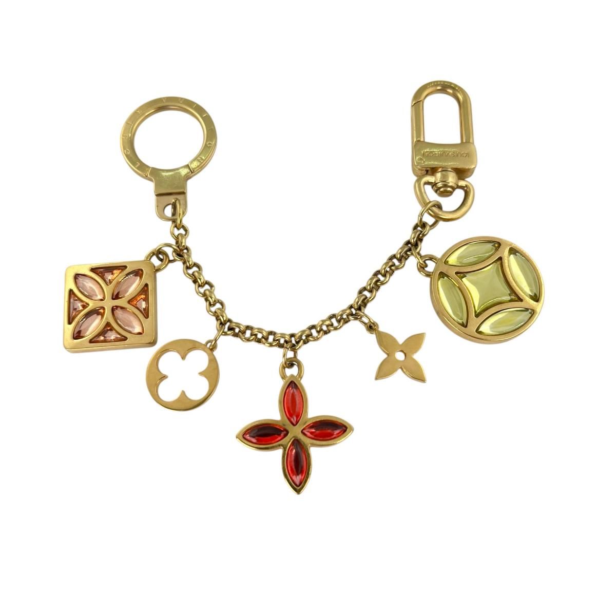 Louis Vuitton Ice Flower Key Holder Porte Cles Cienne Gold