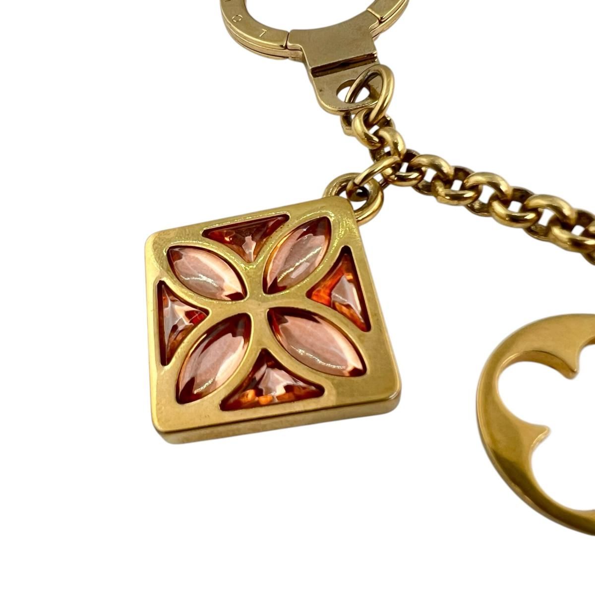 Louis Vuitton Ice Flower Key Holder Porte Cles Cienne Gold — view 3