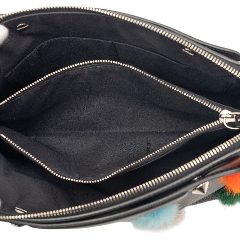 Fendi by the Way 2-Way Shoulder Bag Black Multicolor Leather