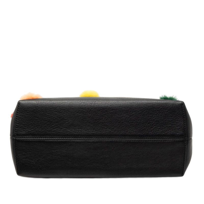 Fendi by the Way 2-Way Shoulder Bag Black Multicolor Leather