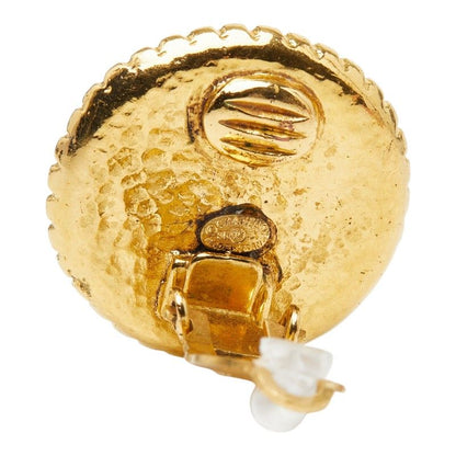 Chanel CC Logo Vintage Earrings Ring Gold Plated