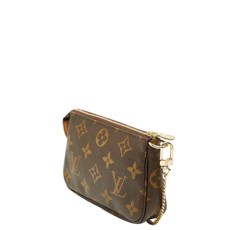 Louis Vuitton Monogram Mini Pochette Accessoire T&b Pouch Mini Handbag Brown