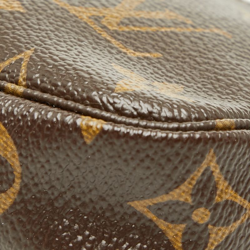 Louis Vuitton Monogram Mini Pochette Accessoire T&b Pouch Mini Handbag Brown