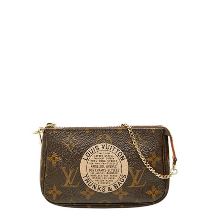 Louis Vuitton Monogram Mini Pochette Accessoire T&b Pouch Mini Handbag Brown