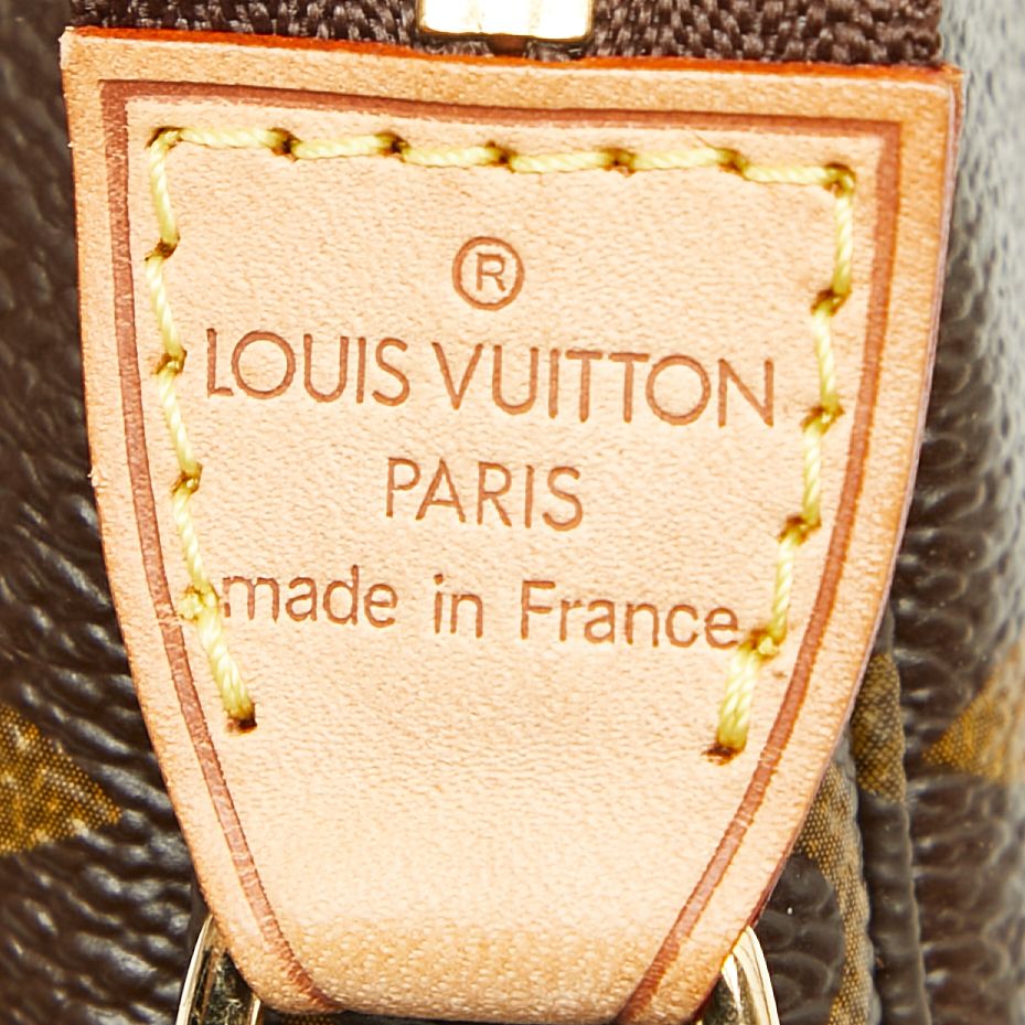Louis Vuitton Monogram Mini Pochette Accessoire T&b Pouch Mini Handbag Brown