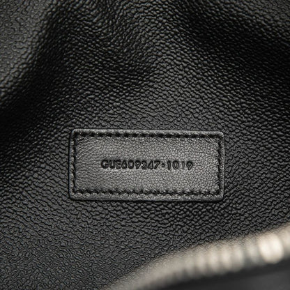 Saint Laurent Logo Second Travel Pouch Black Leather