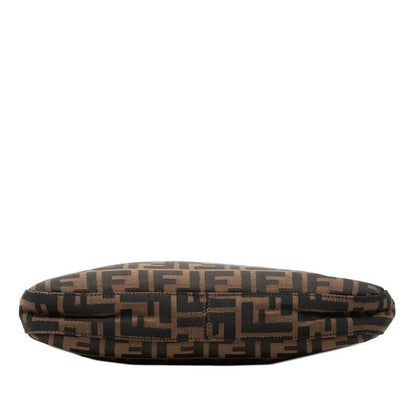 Fendi Zucca Mamma Bucket Shoulder Bag Brown Canvas Leather