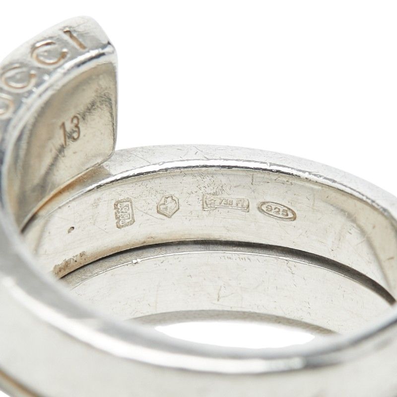 Gucci Logo Screw Ring Silver