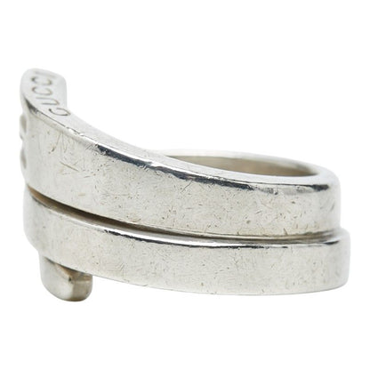 Gucci Logo Screw Ring Silver