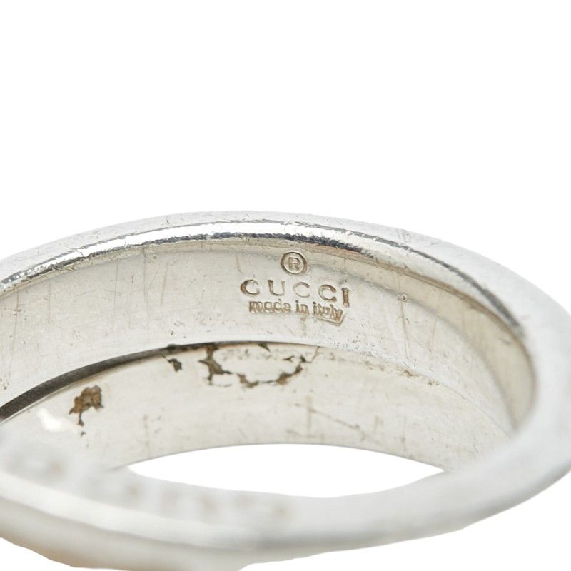 Gucci Logo Screw Ring Silver