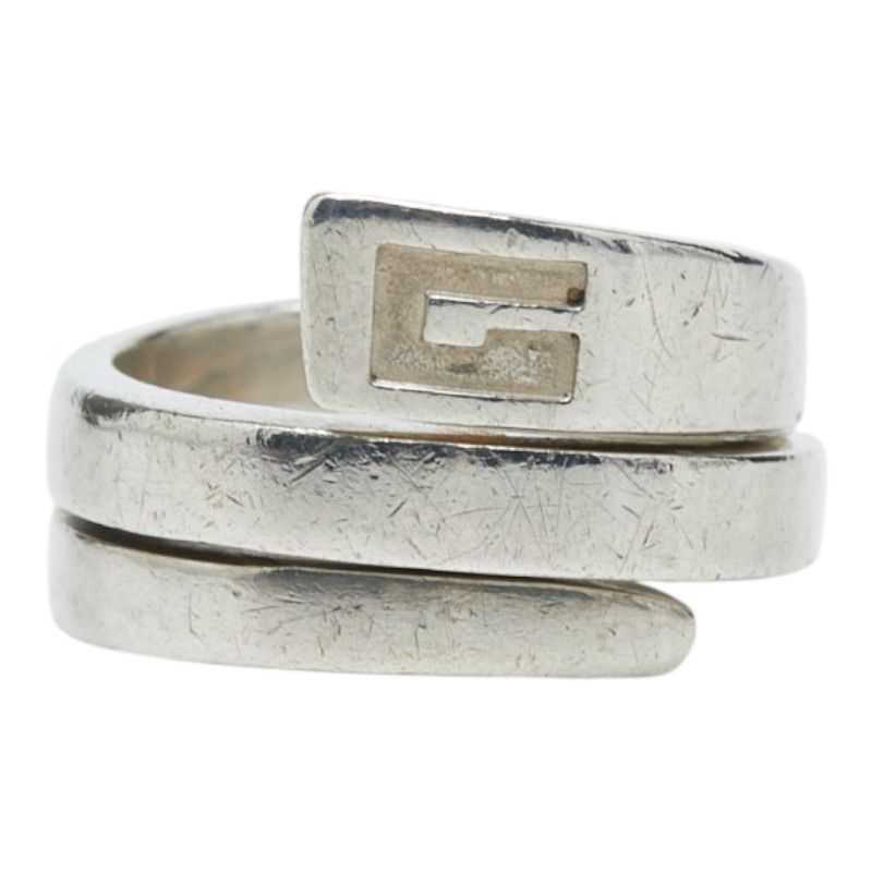 Gucci Logo Screw Ring Silver
