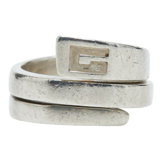 Gucci Logo Screw Ring Silver