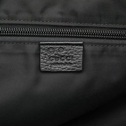 Gucci Sherry Line Boston Bag Black Gray Brown Leather