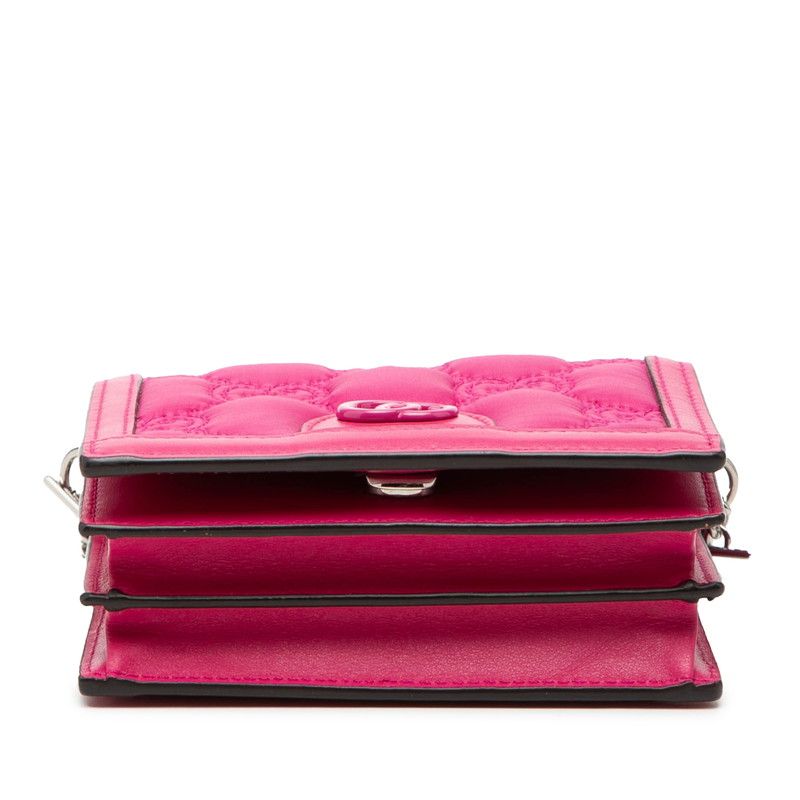 Gucci GG Marmont Matelasse Mini Chain 2-Way Shoulder Bag Pink Nylon Leather