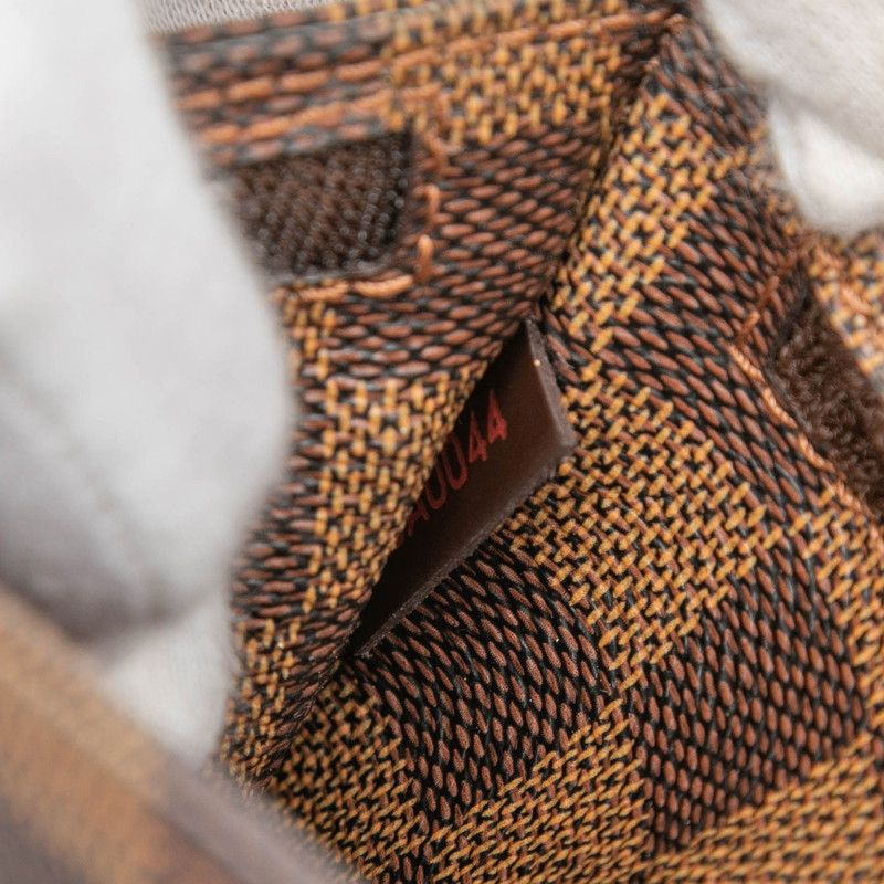 Louis Vuitton Damier Geronimos Shoulder Bag Brown Leather