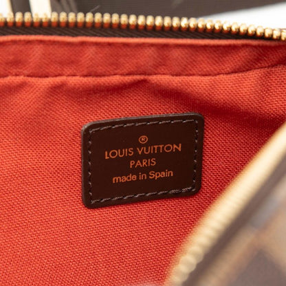 Louis Vuitton Damier Geronimos Shoulder Bag Brown Leather