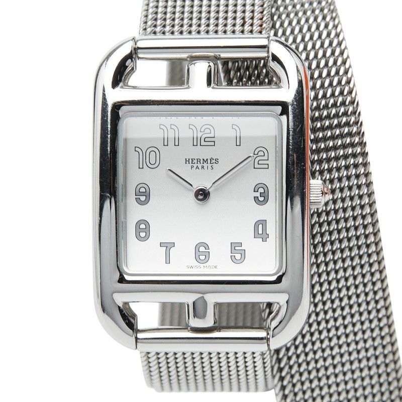 Hermes Cape Cod Milanese Watch Silver Stainless Steel