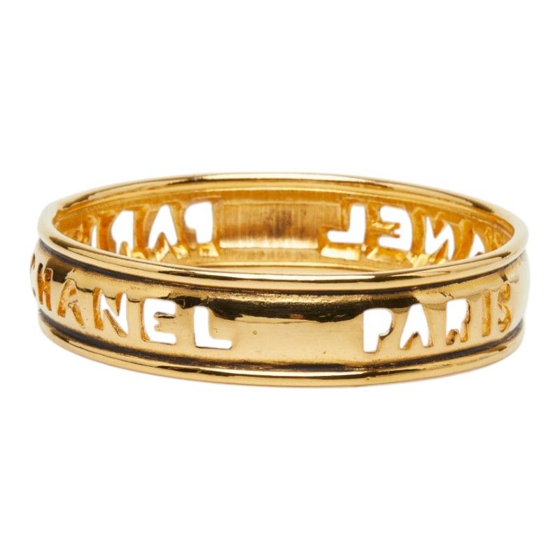 Chanel Logo Bangle Gold Plated 1- Bracelet