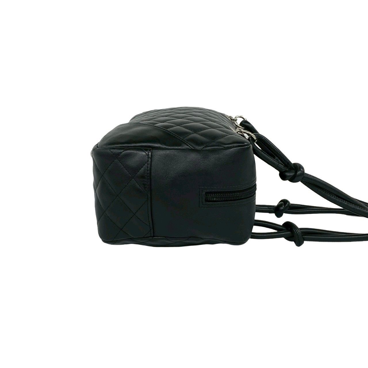 Chanel Cambon Line CC Logo Leather Shoulder Bag Black — view 6