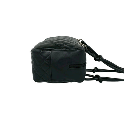 Chanel Cambon Line CC Logo Leather Shoulder Bag Black — view 6