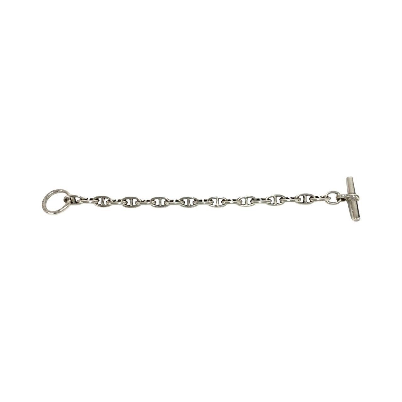 Hermes Vintage Chaine D'ancre PM 18 Links Cursive 925 Sterling Silver Bracelet — view 5