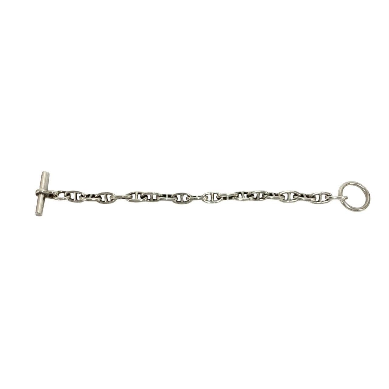 Hermes Vintage Chaine D'ancre PM 18 Links Cursive 925 Sterling Silver Bracelet — view 6