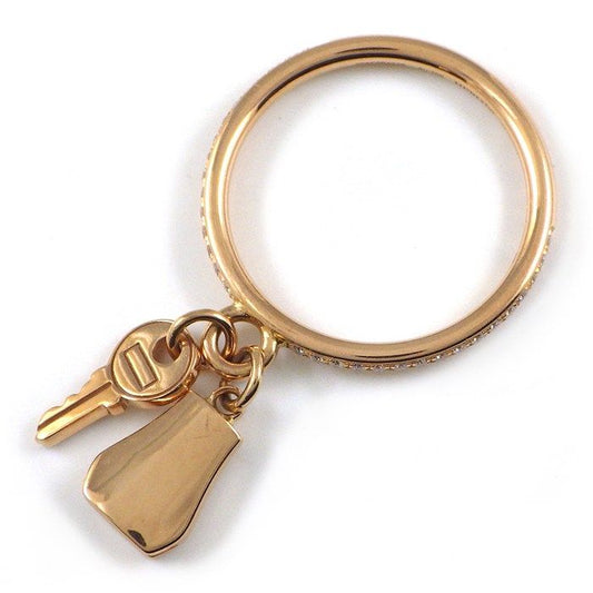 Hermes Ring Kelly Clochette PM Key Lock Points Half Circle Diamond Total 18k